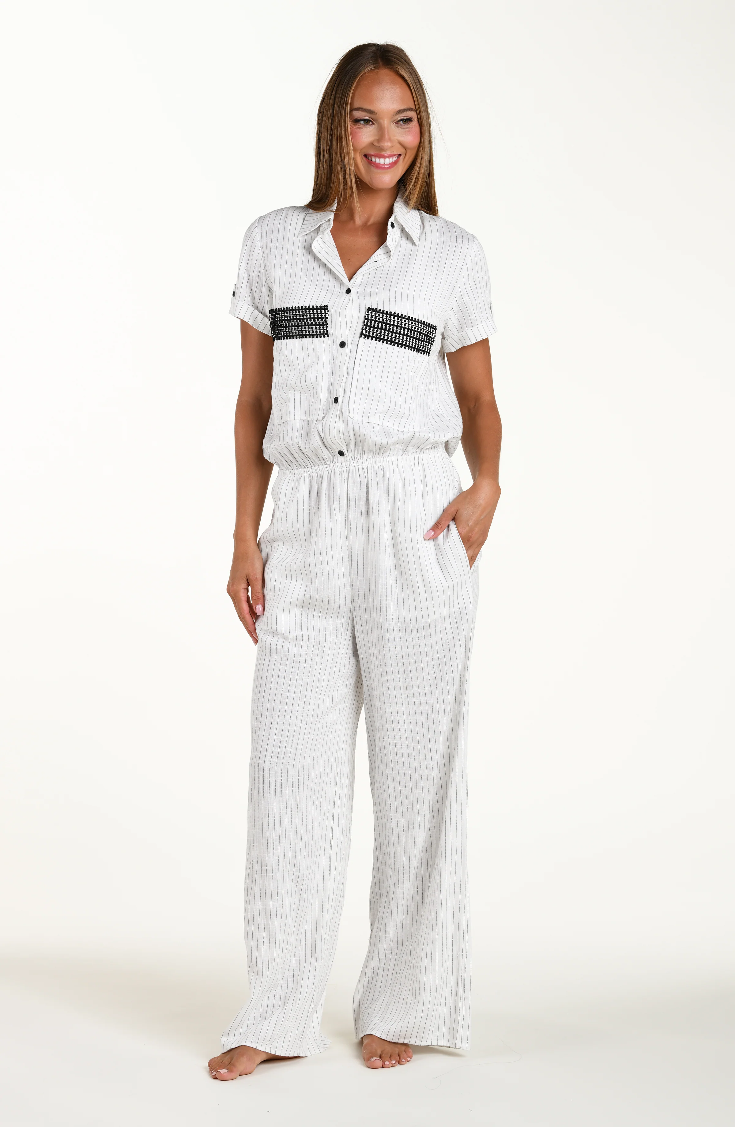 Sunshine 79 Safari Chic Button Up Jumpsuit - Image 2