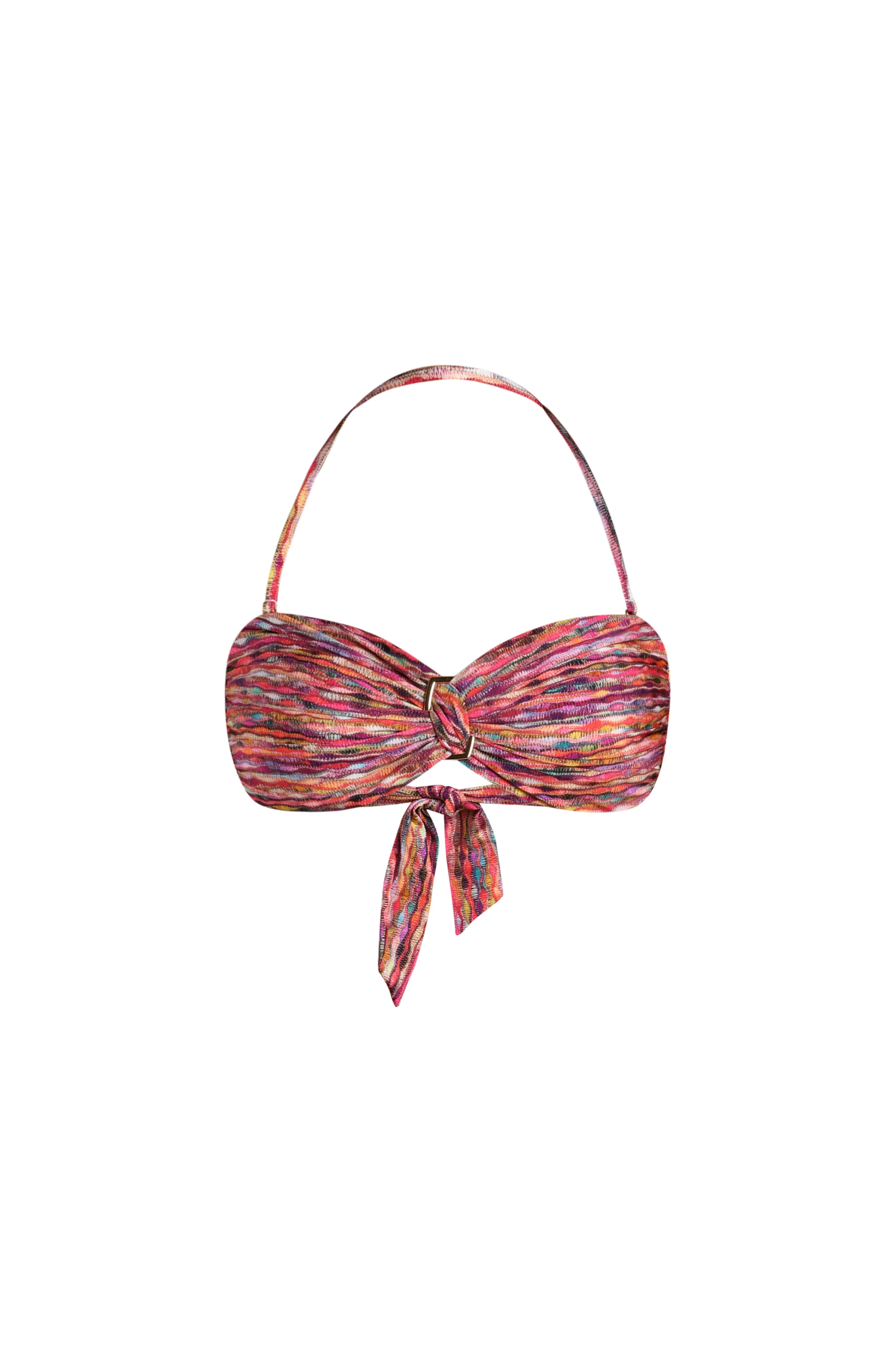 Sunshine 79 Shimmer Ripple Twist Bandeau Bikini Top - Image 9