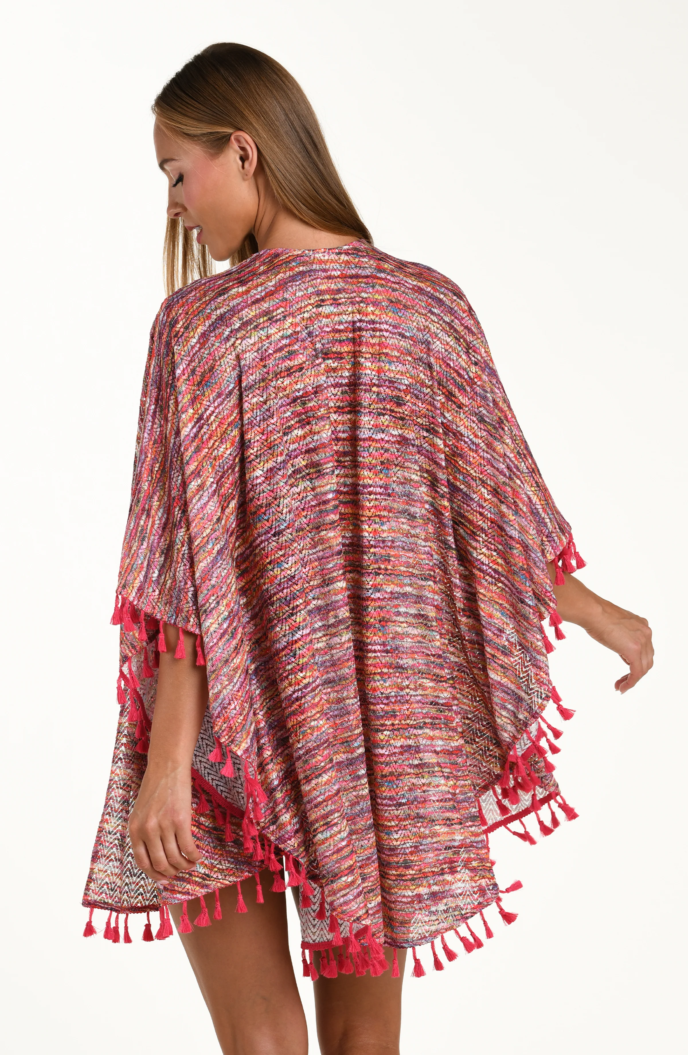 Sunshine 79 Shimmer Ripple Open Front Kimono - Image 3