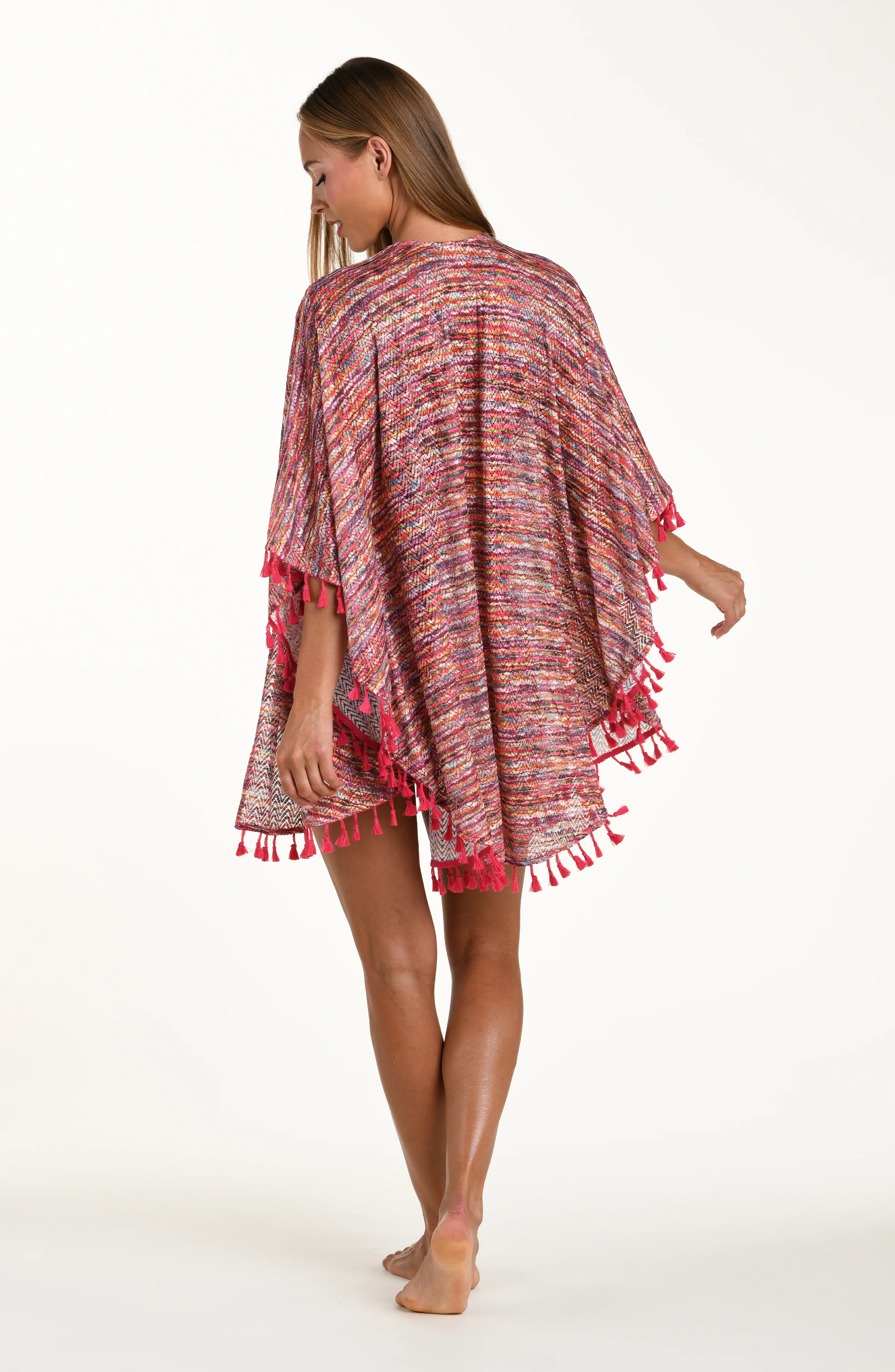 Sunshine 79 Shimmer Ripple Open Front Kimono - Image 5