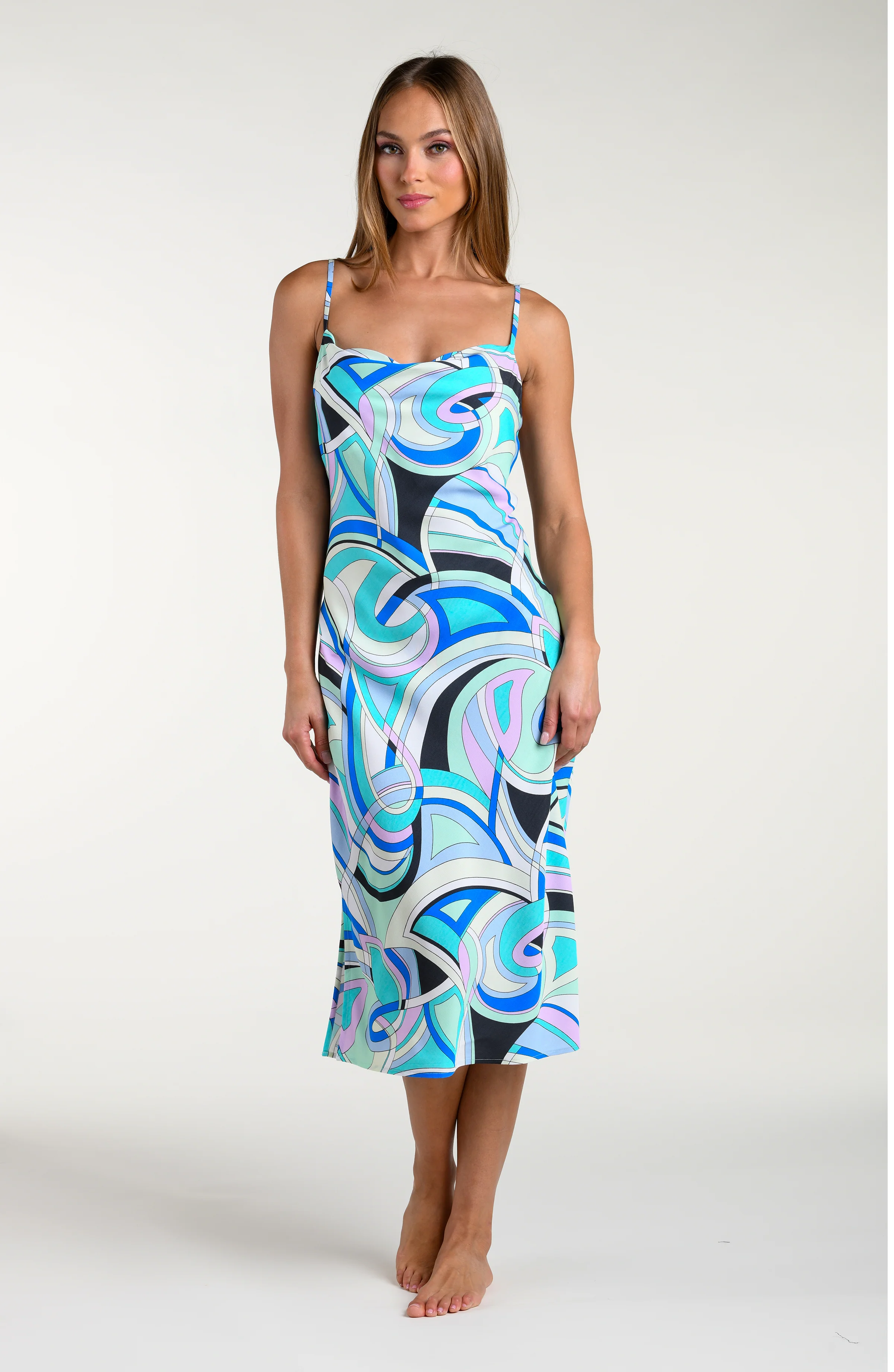 Sunshine 79 Studio Swirl Over the Shoulder Midi Dress - Image 2