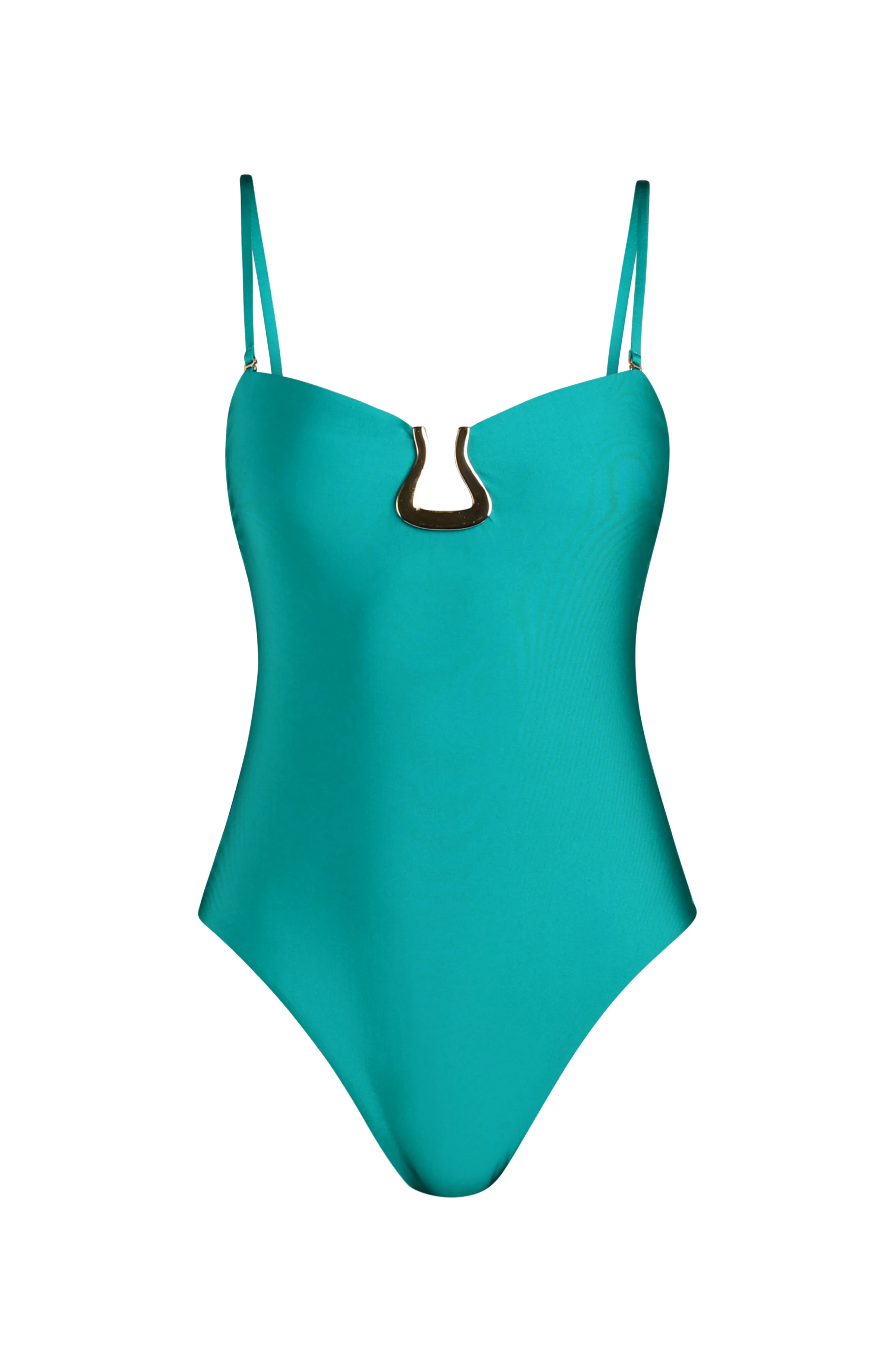 Sunshine 79 Solids Bandeau One Piece - Turquoise - Image 6