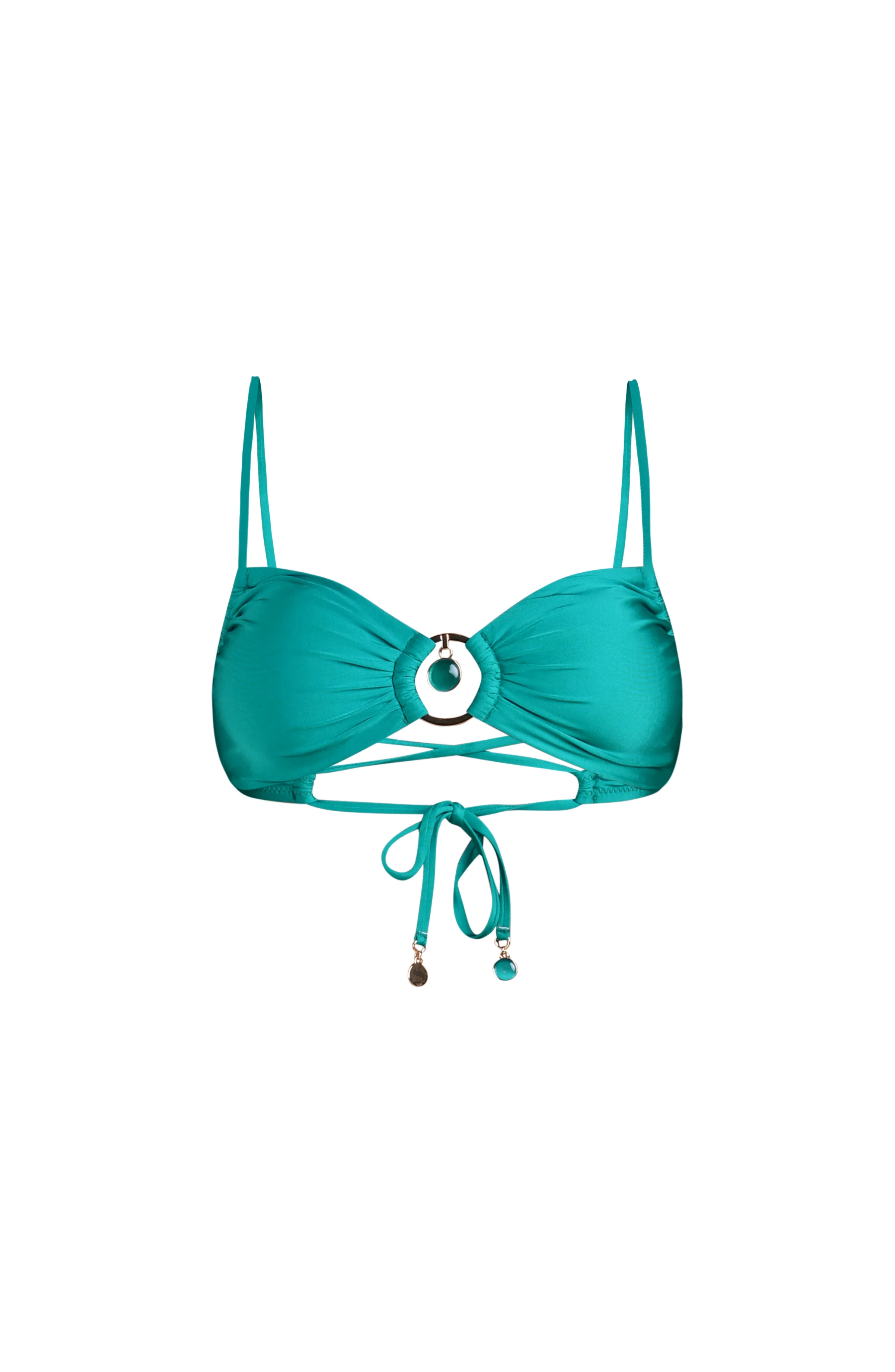 Sunshine 79 Solids Sweetheart Bralette Top - Turquoise - Image 4