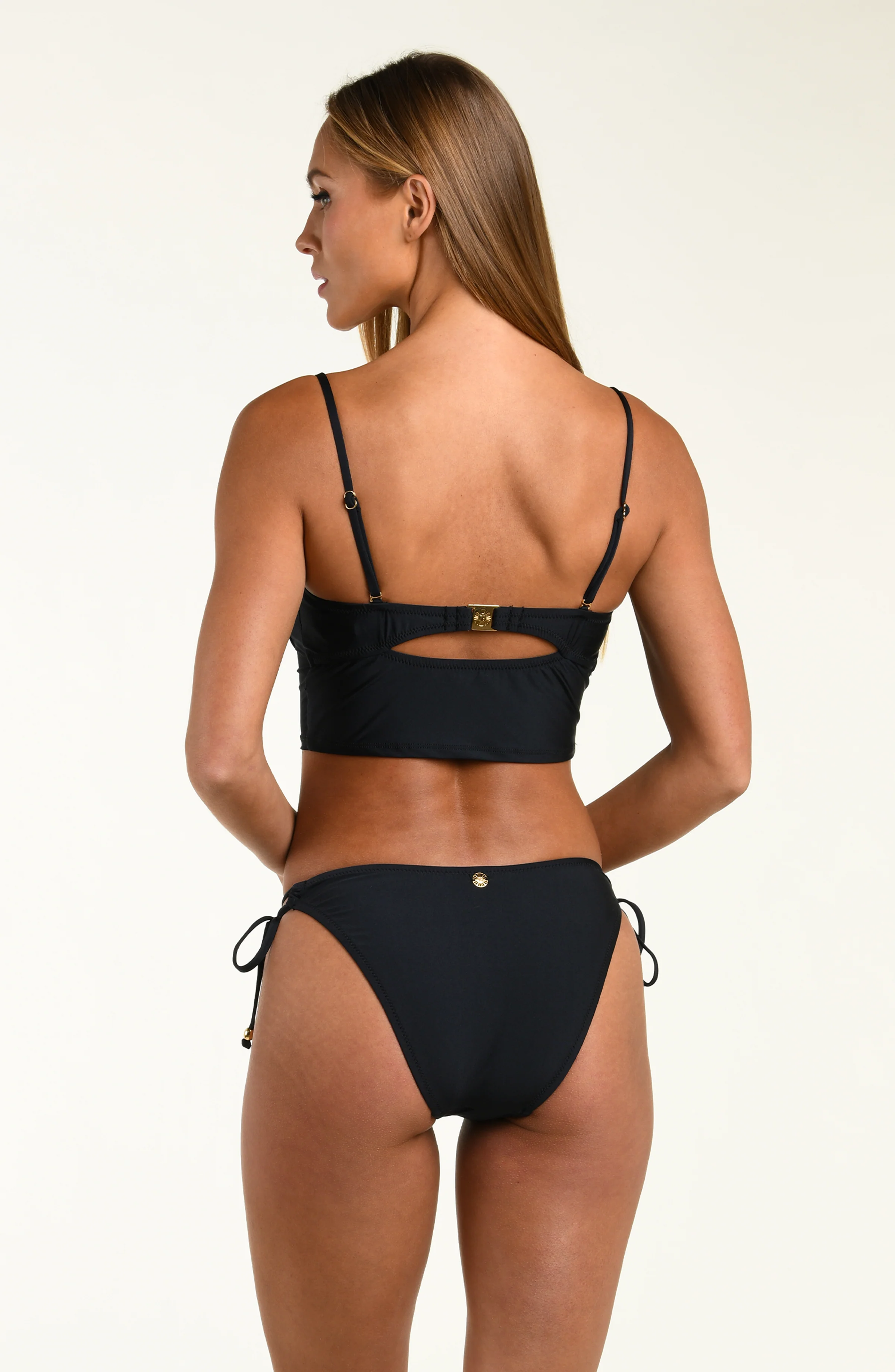 Sunshine 79 Solids Midkini Top - Black - Image 3