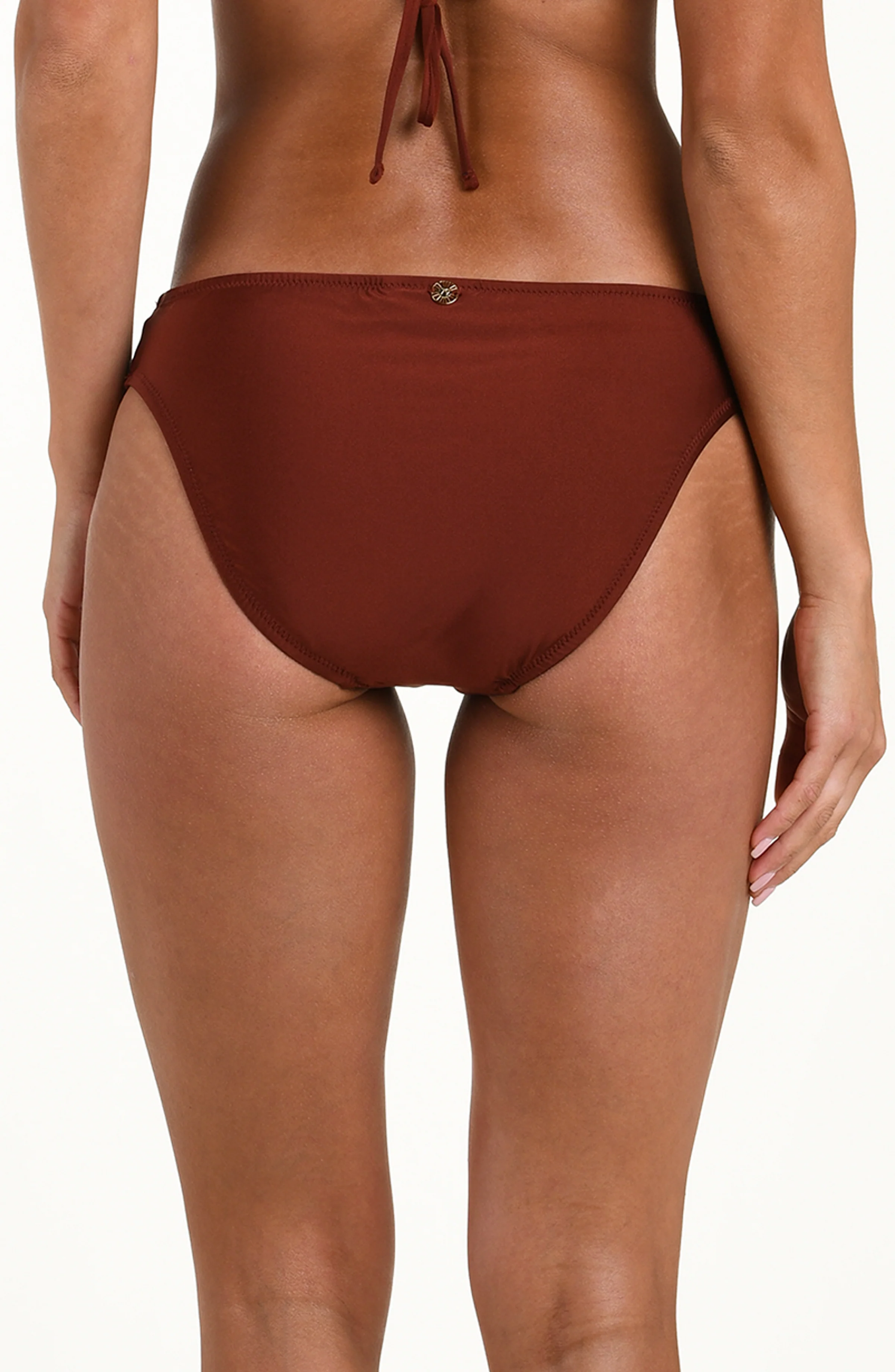 Sunshine 79 Solids Ring Sash Hipster Bottom - Mahogany - Image 2