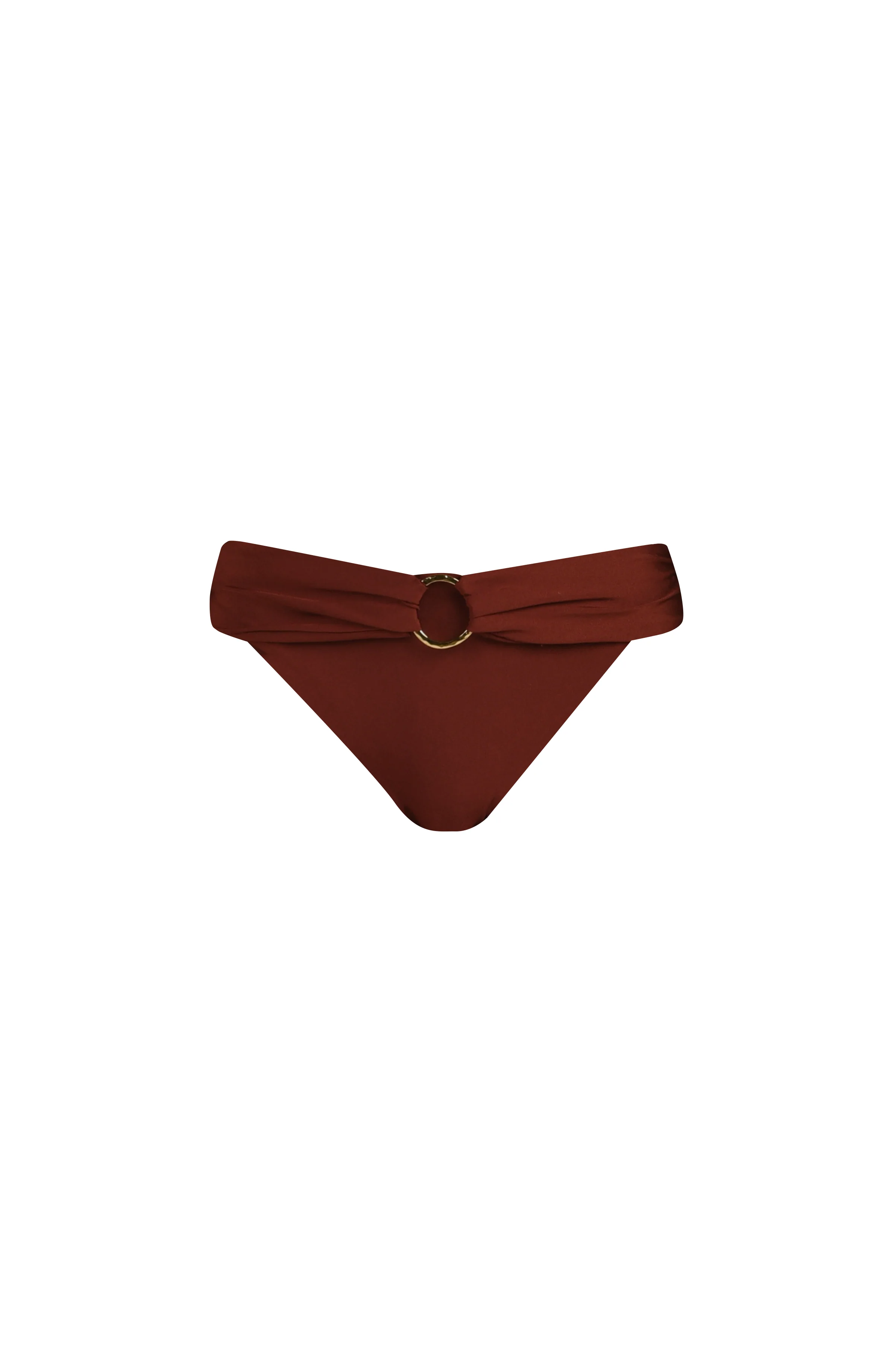 Sunshine 79 Solids Ring Sash Hipster Bottom - Mahogany - Image 5