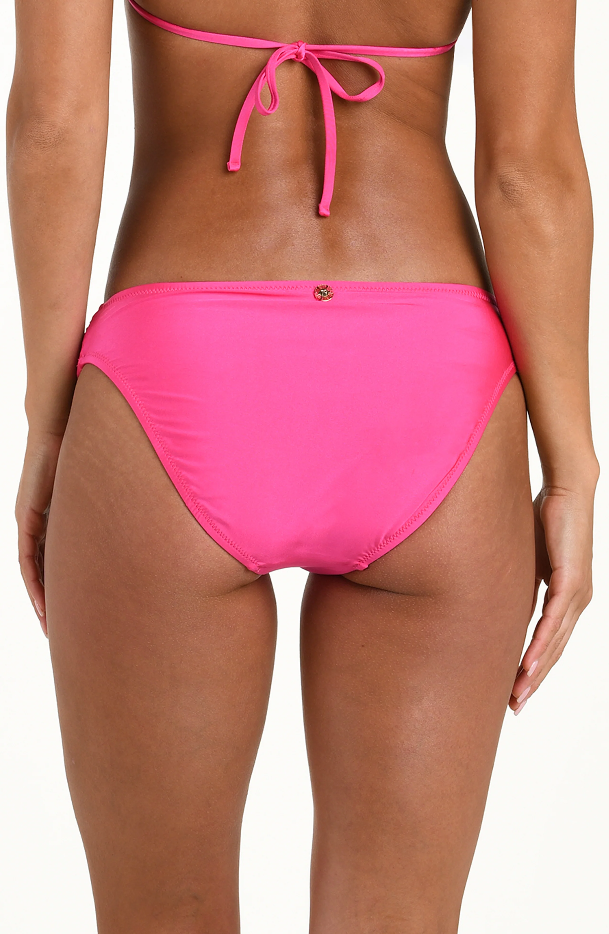 Sunshine 79 Solids Ring Sash Hipster Bottom - Pink - Image 2
