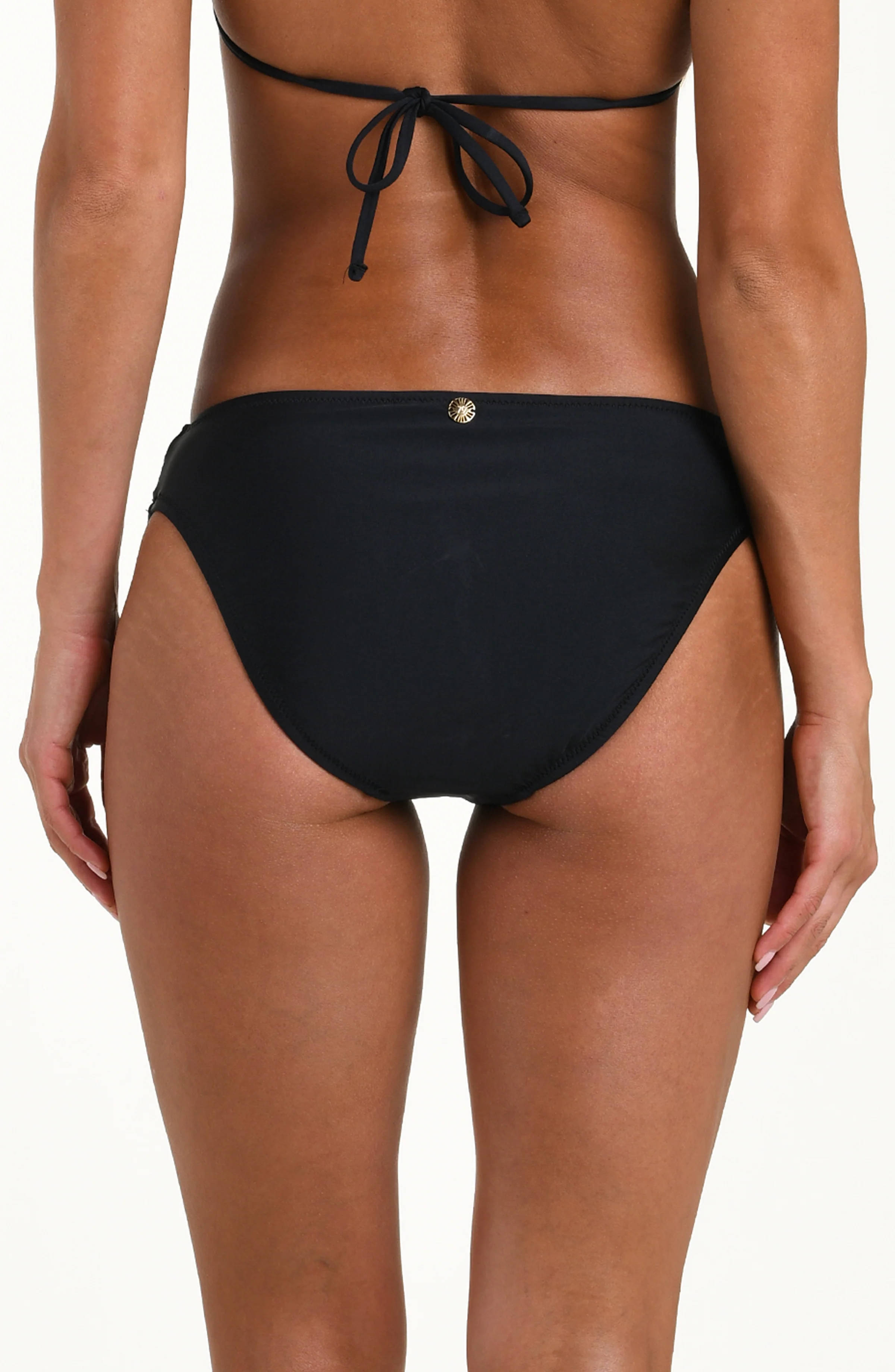 Sunshine 79 Solids Ring Sash Hipster Bottom - Black - Image 2