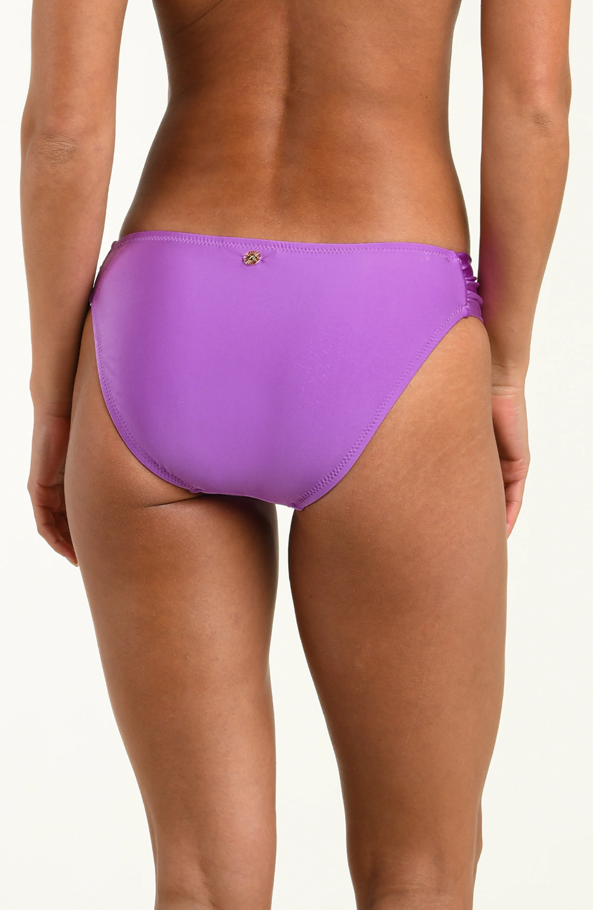 Sunshine 79 Solids Side Ruched Hipster Bottom - Lilac - Image 2