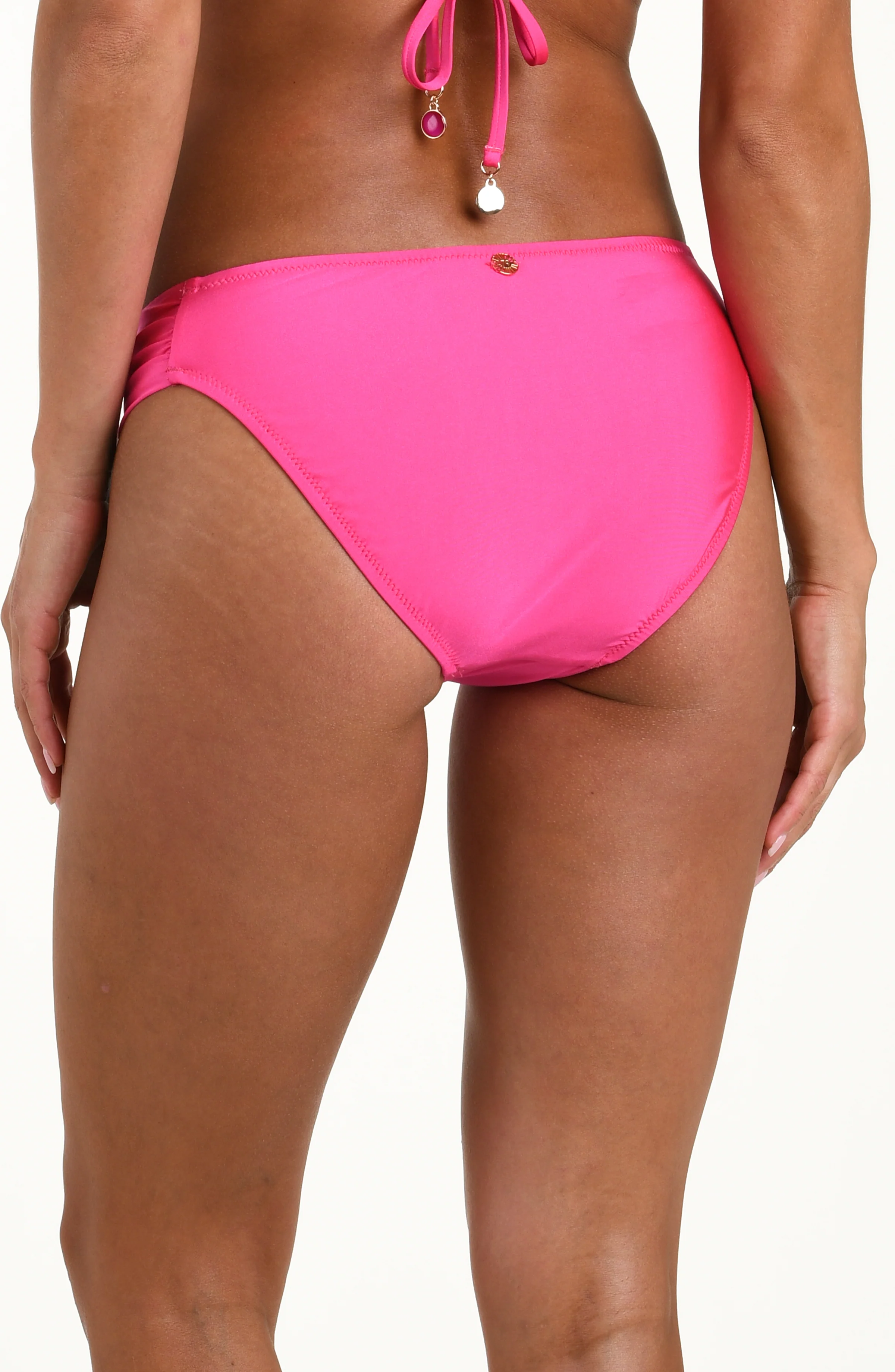 Sunshine 79 Sunshine Solids Side Shirred Hipster Bottom - Pink - Image 2