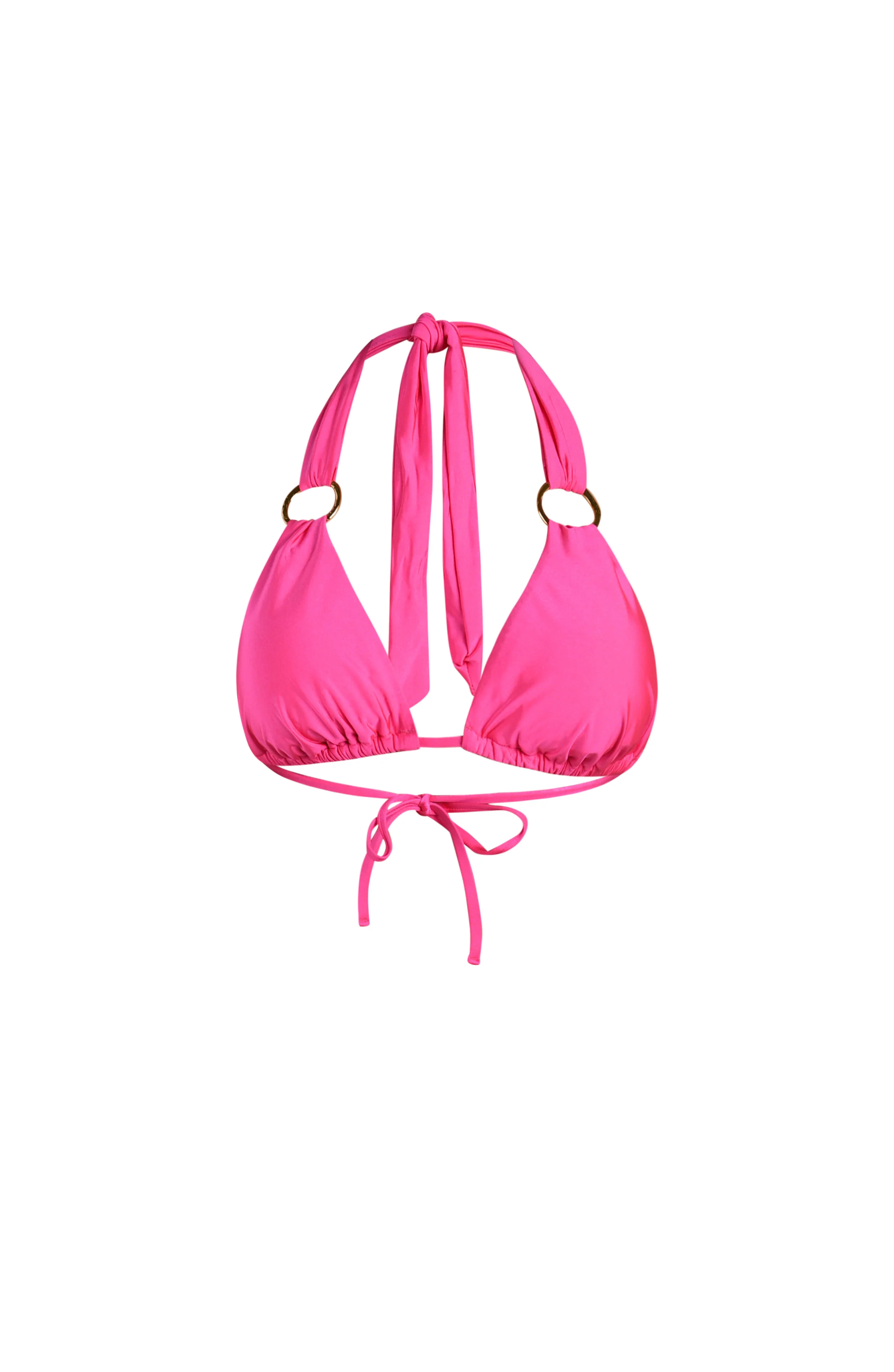 Sunshine 79 Solids Halter Triangle Top - Pink - Image 3