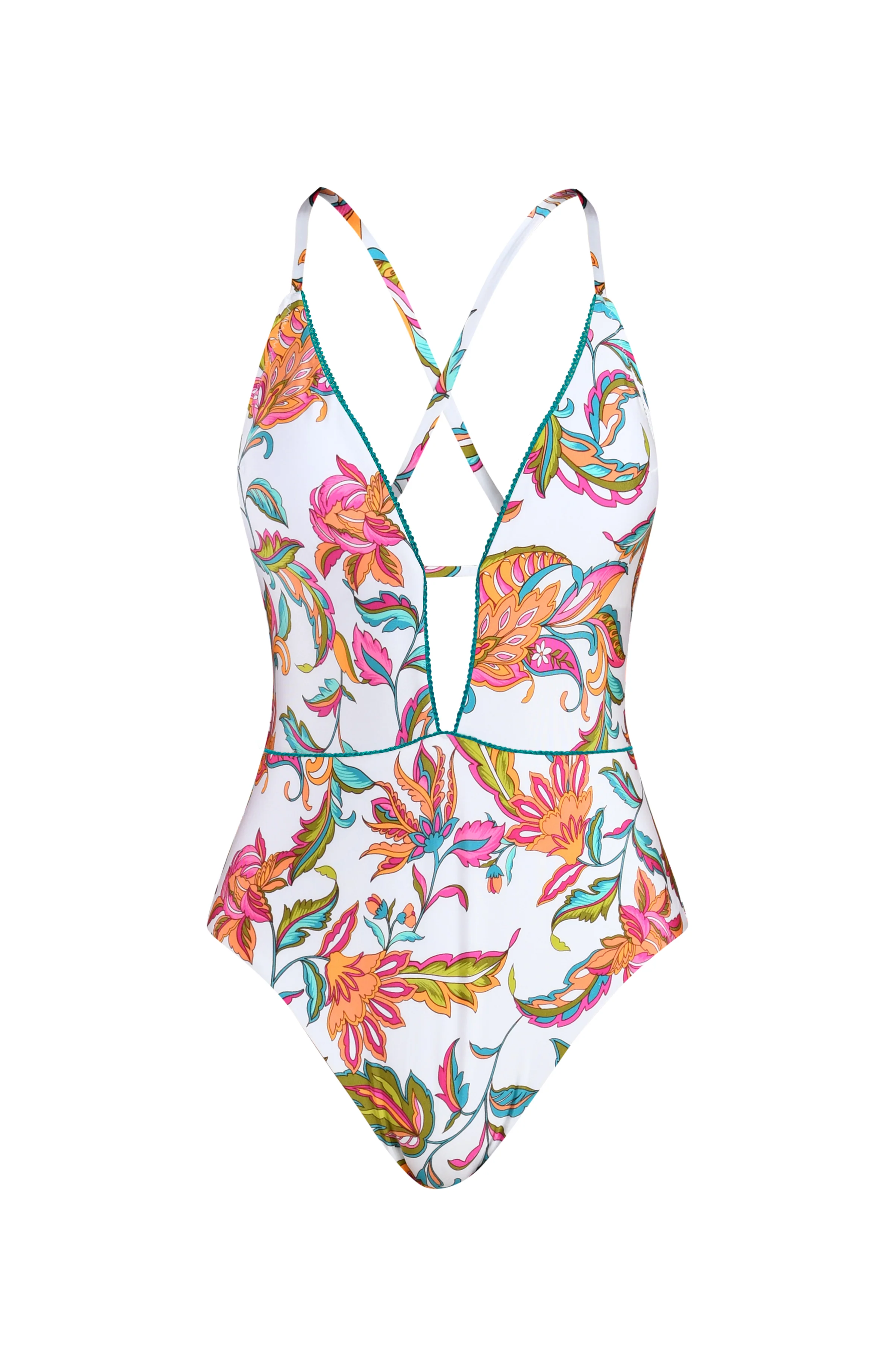 Sunshine 79 Wild Vines Keyhole V-Plunge One Piece - Image 3