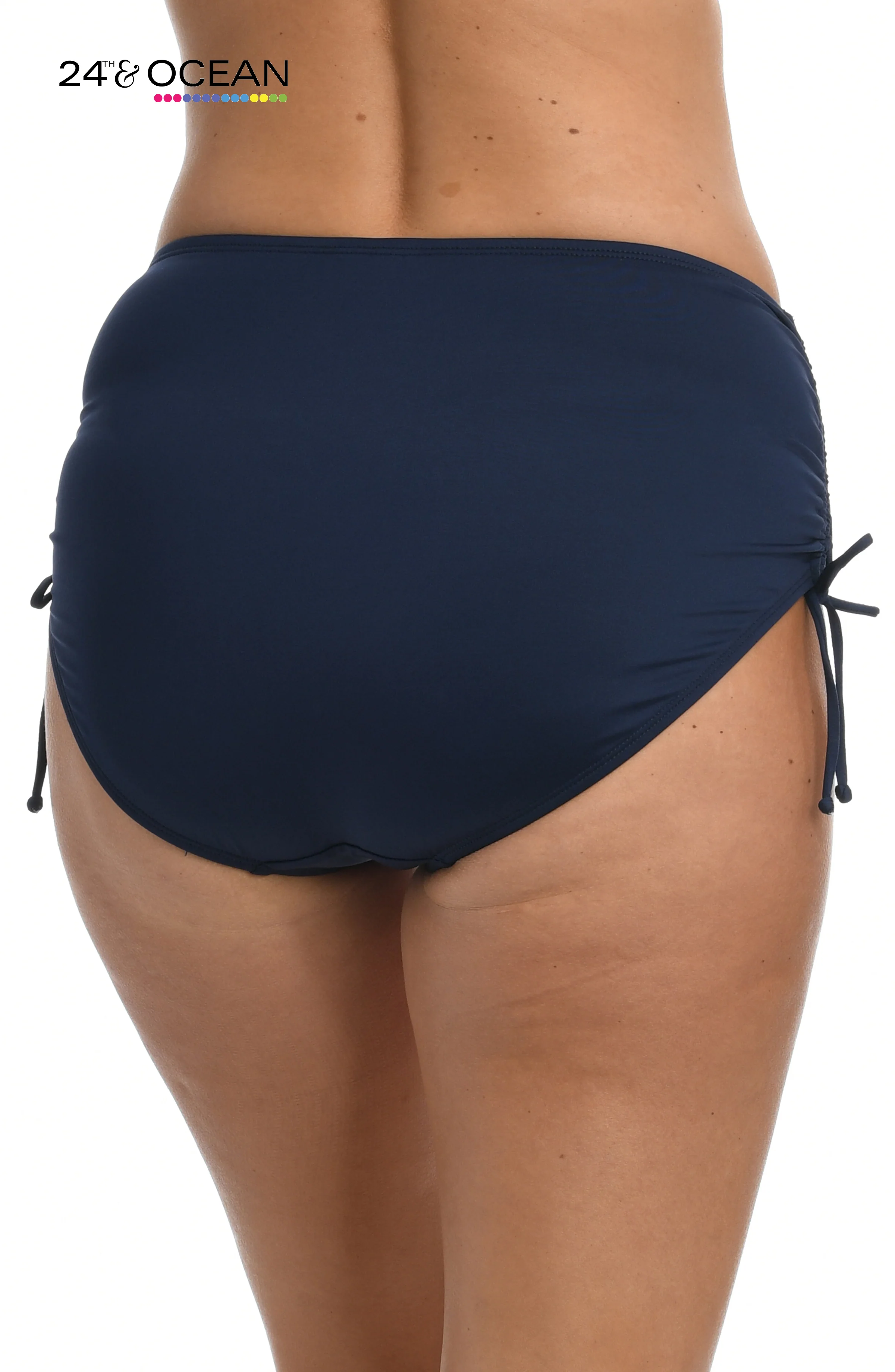 24th & Ocean Solids Mid Waist Adjustable Hipster Bottom - FINAL SALE - Image 2