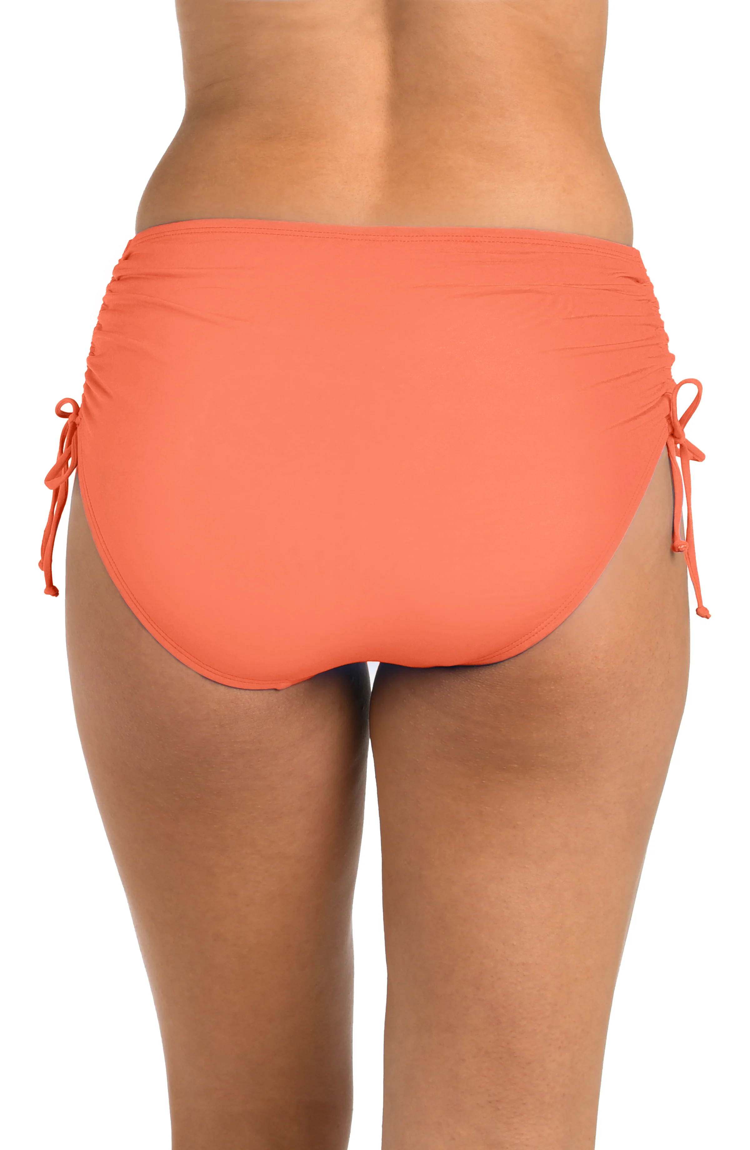 24th & Ocean Solid Mid Waist Side Tie Hipster Bottom - FINAL SALE - Image 2