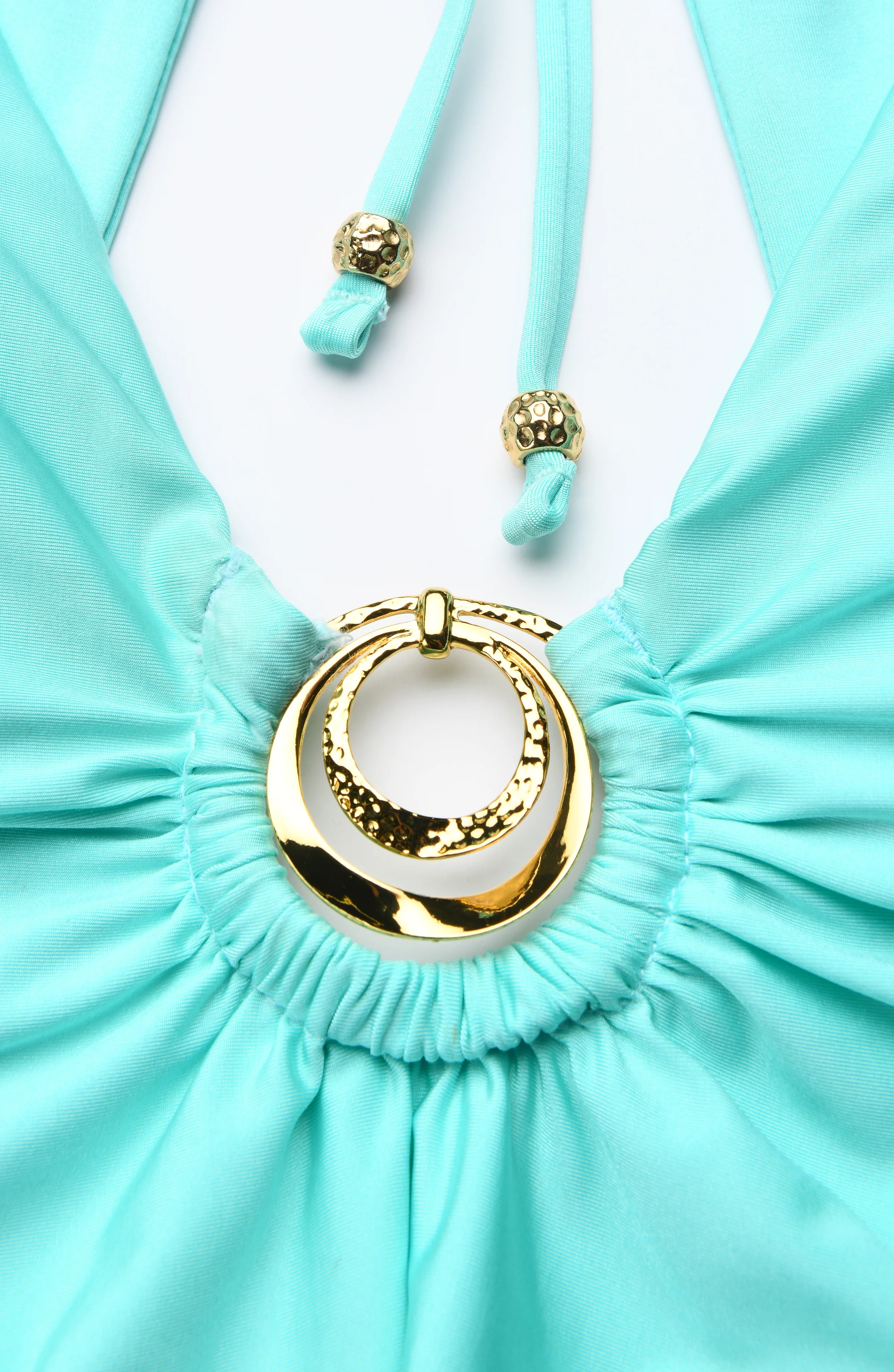 Sunshine 79 Sunshine Solids Keyhole V-Plunge One Piece - Seaglass - FINAL SALE - Image 5