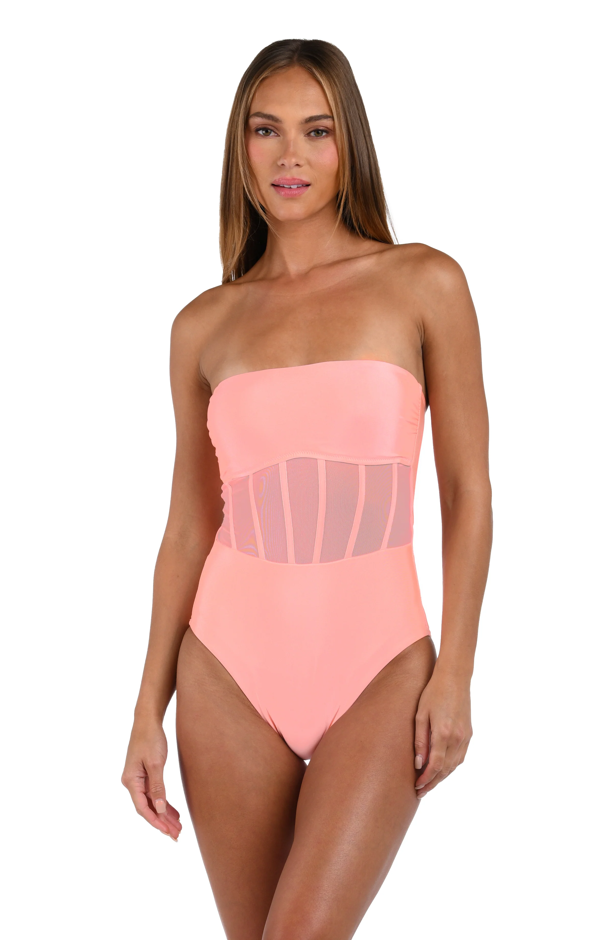 Sunshine 79 Solids Bandeau One Piece - Blossom - FINAL SALE - Image 3