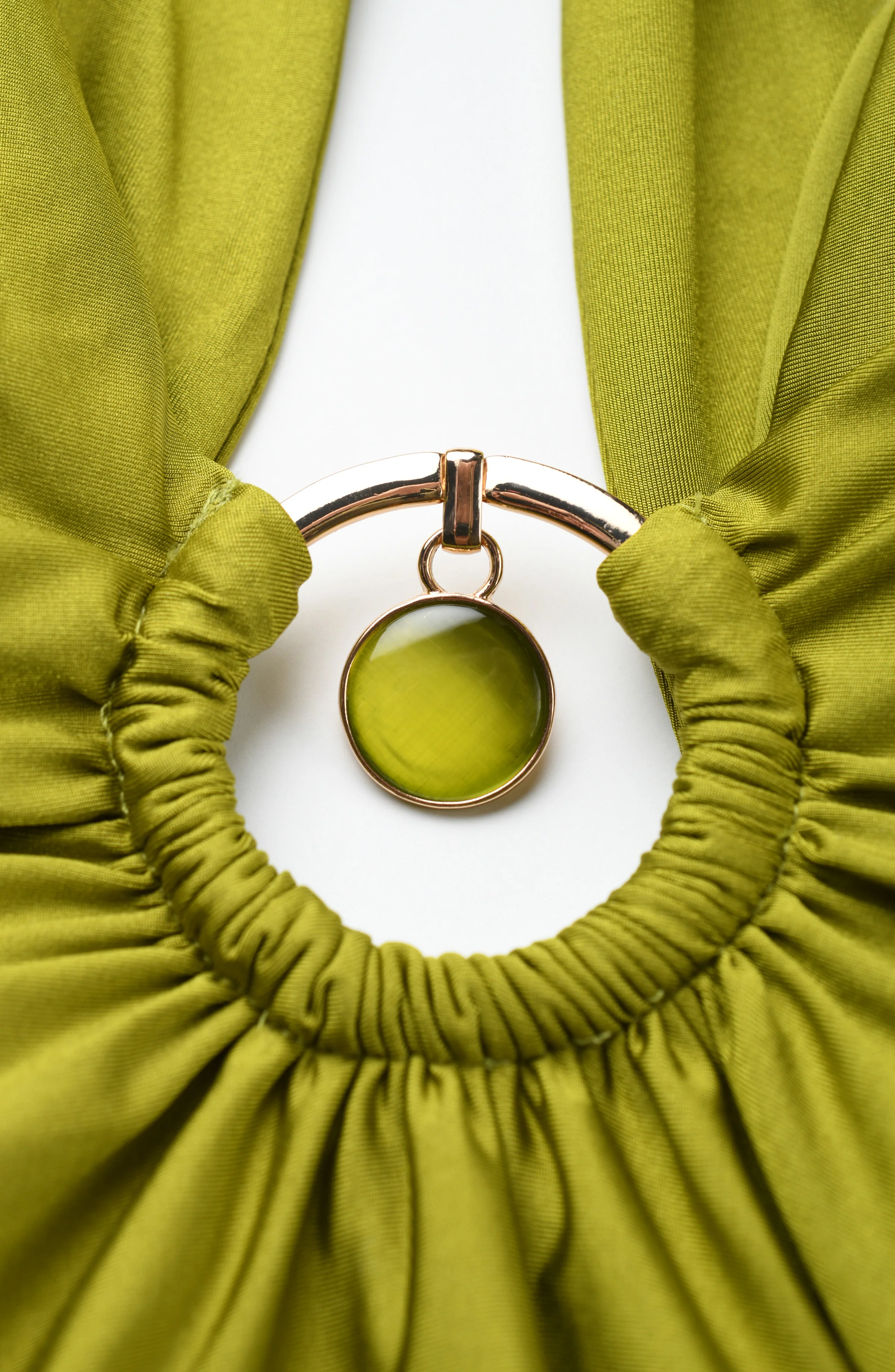 Sunshine 79 Solids Keyhole V-Plunge One Piece - Olive - Image 5