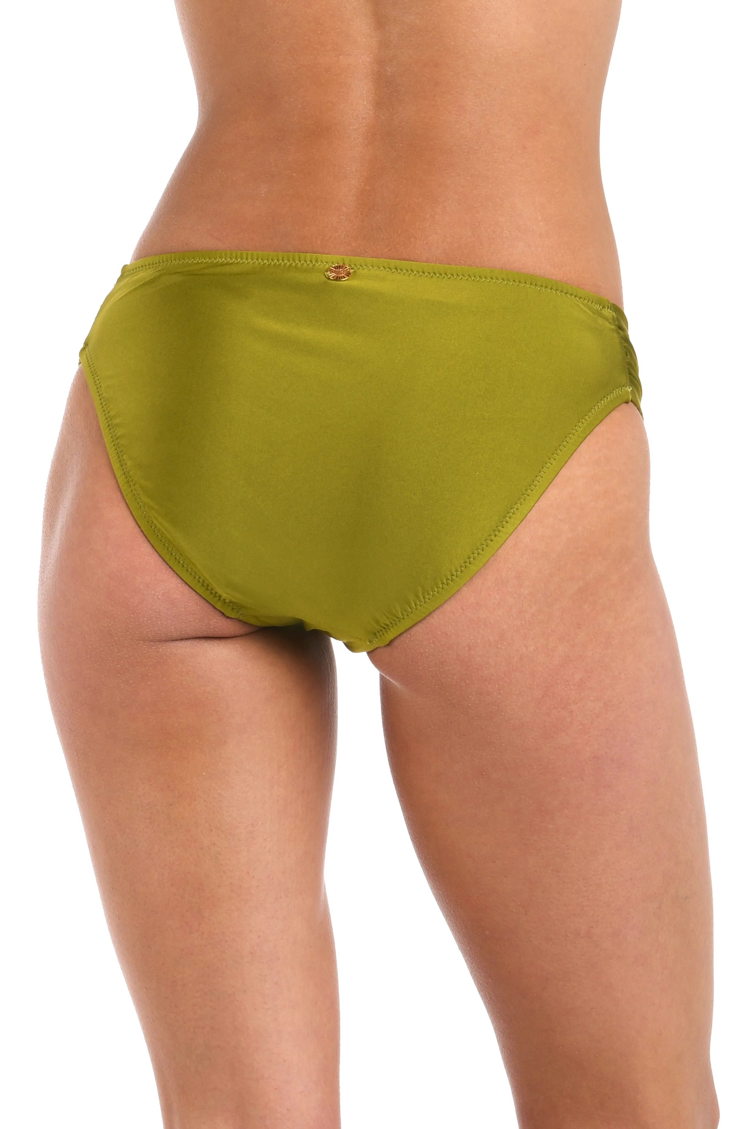 Sunshine 79 Solids Side Shirred Hipster Bottom - Olive - Image 2