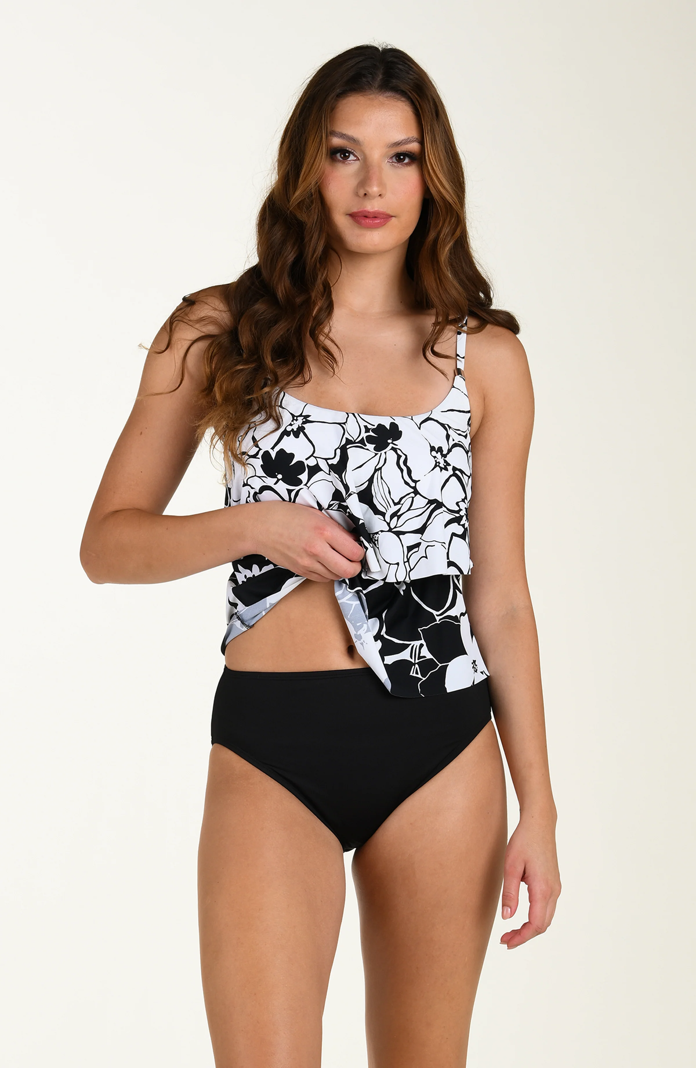 24th & Ocean Mallorca Two Tiered Tankini Top - Image 3