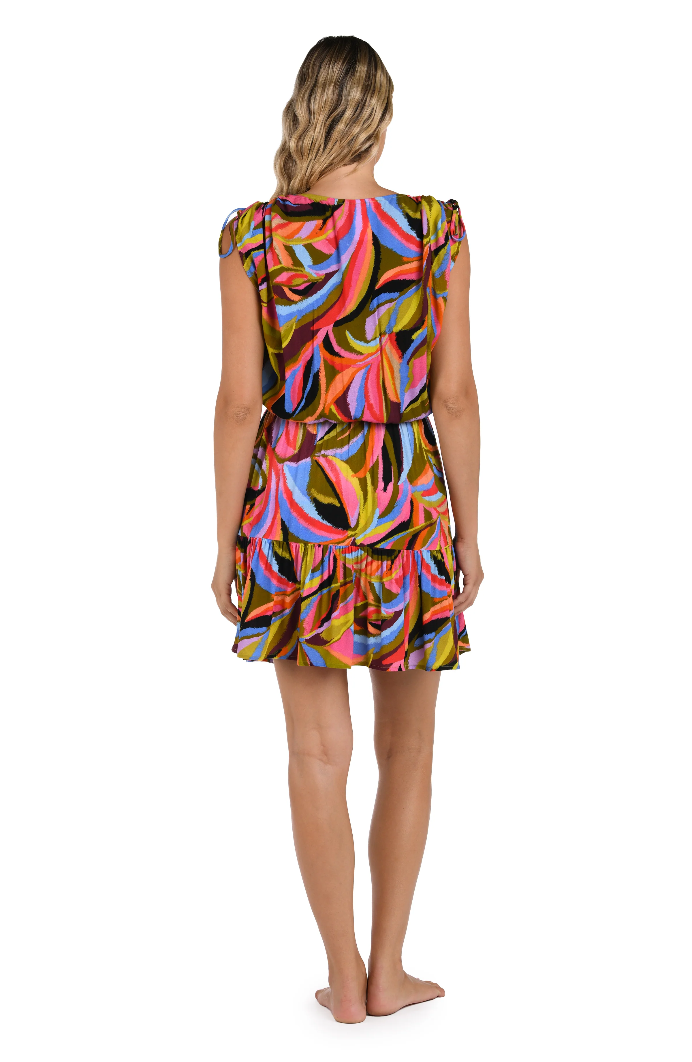 Tropic Waves V-Neck Cover Up Dress - FINAL SALE - Image 5