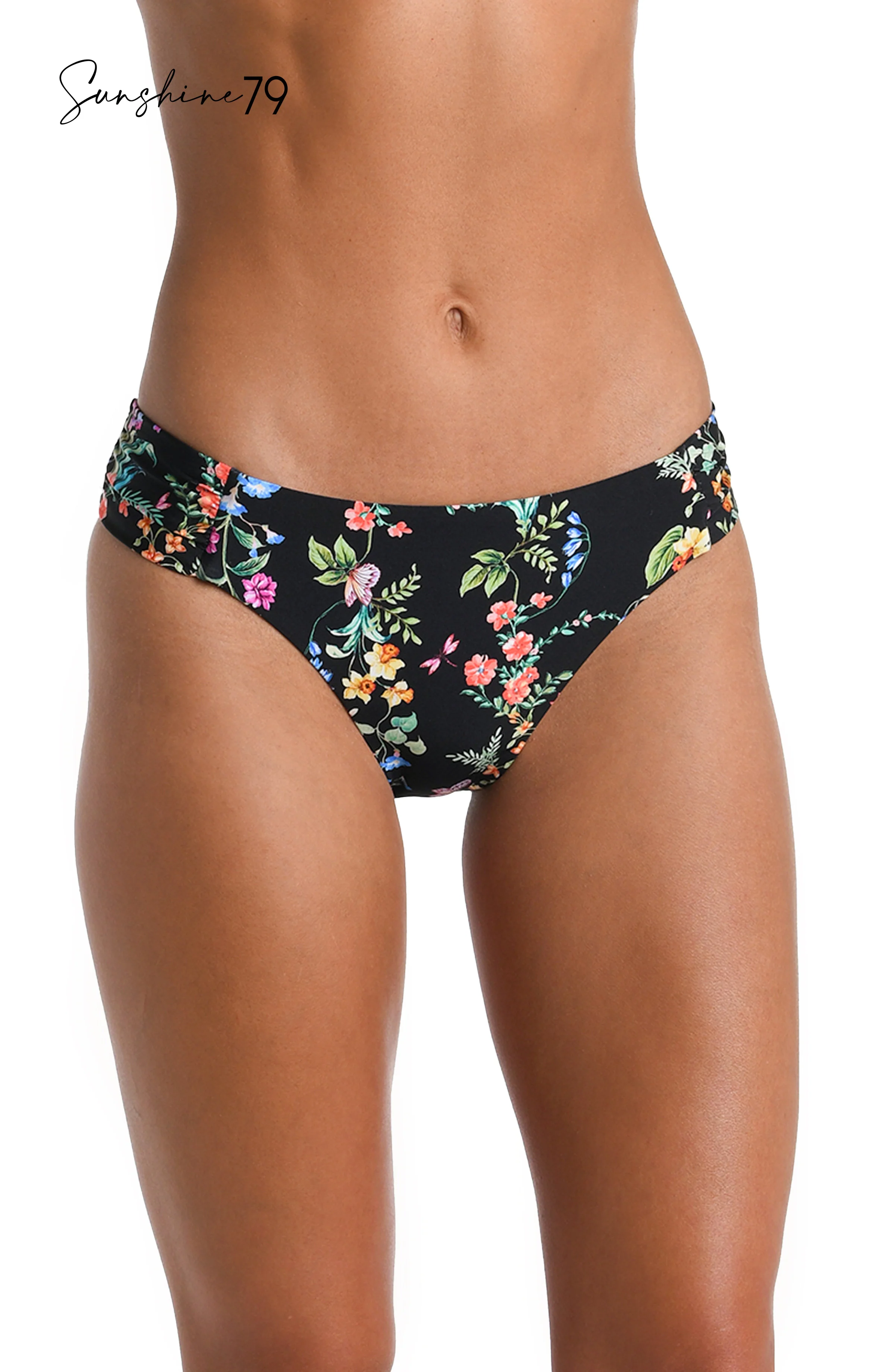 Sunshine 79 Wildflower Vines Side Shirred Hipster Bottom - FINAL SALE - Image 3